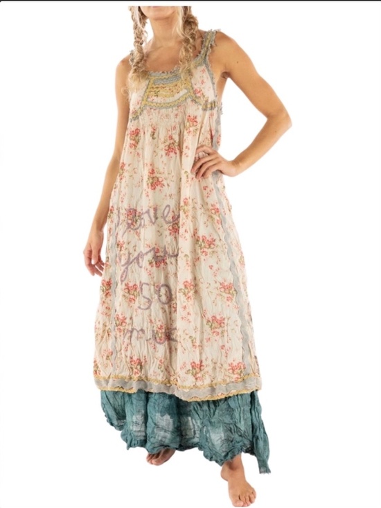 Magnolia Pearl Dresses & Skirts - Magnolia Pearl Clementine Slip Dress with applique and Ric Rac Trim